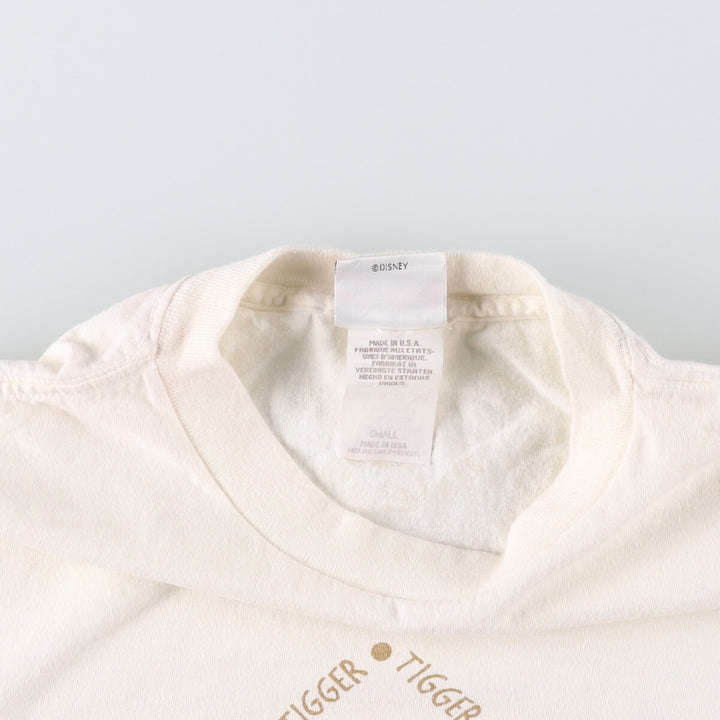 Vintage 1990'S Disney Store Tiger character print T-shirt, Made in USA, Men's Size Small cotton white type Vintage Second Hand