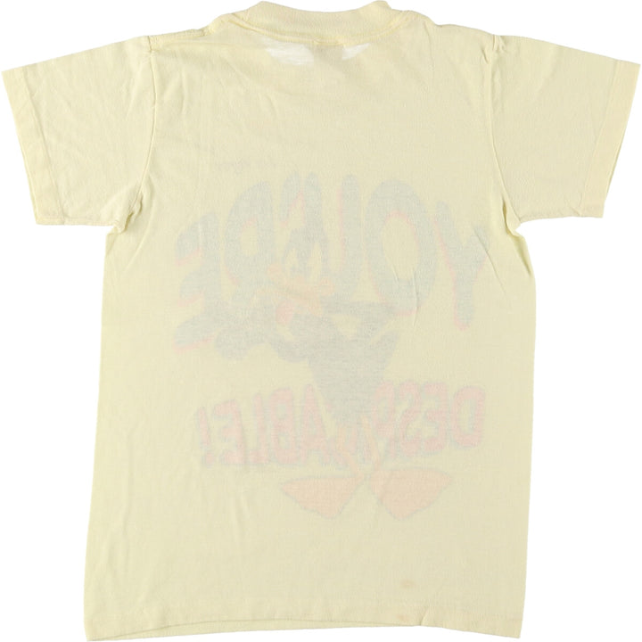 Vintage 90'S SHERRY Looney Tunes Daffy Duck character print T-shirt, women's size small polyester yellow type Vintage Second Hand