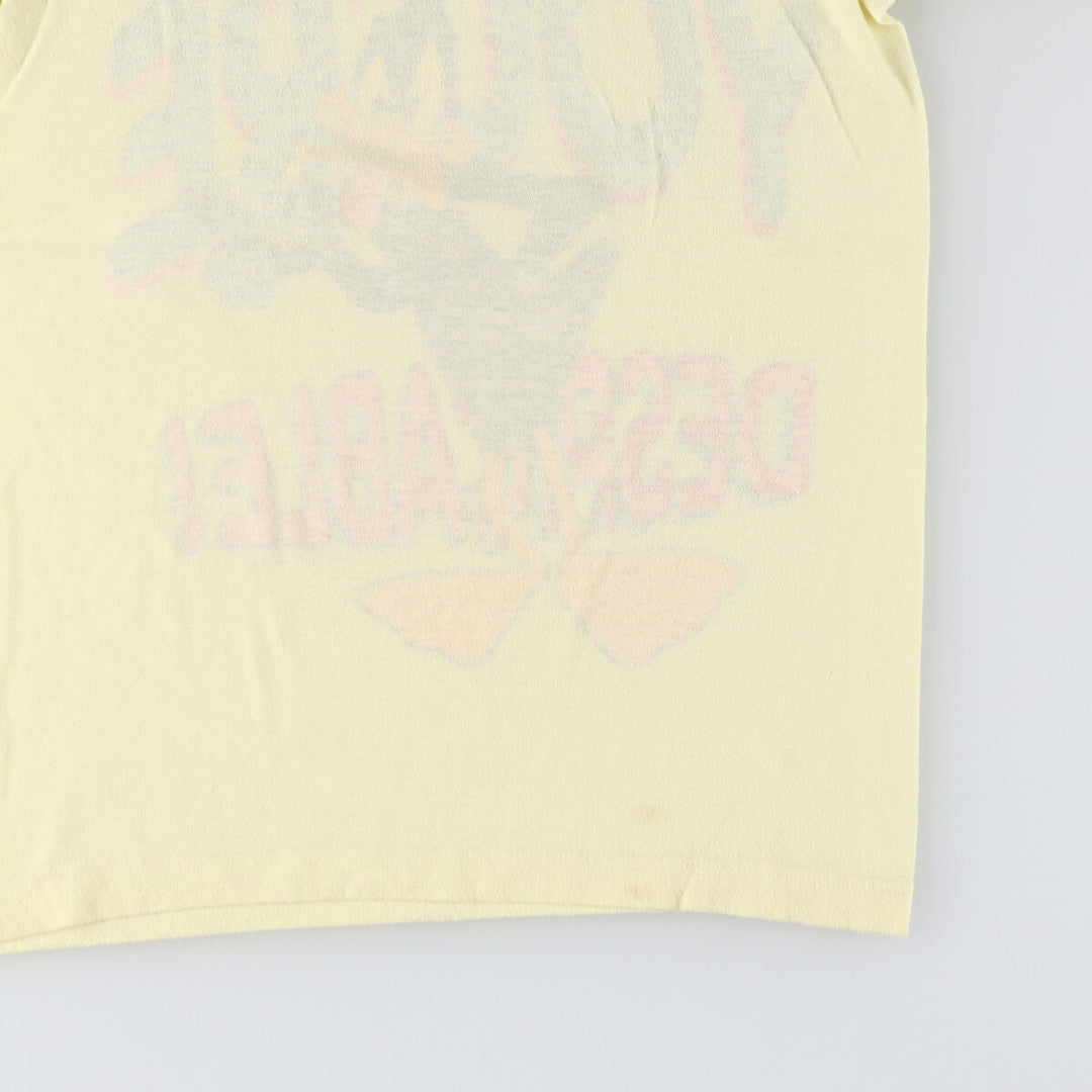 Vintage 90'S SHERRY Looney Tunes Daffy Duck character print T-shirt, women's size small polyester yellow type Vintage Second Hand