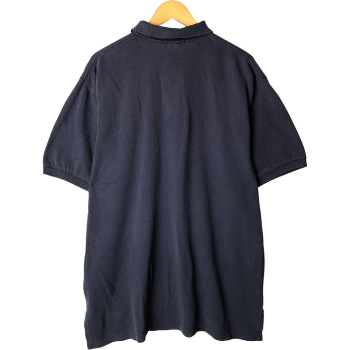 Ralph Lauren POLO by Ralph Lauren short sleeve polo shirt, men's XL size cotton navy blue type Vintage Second Hand