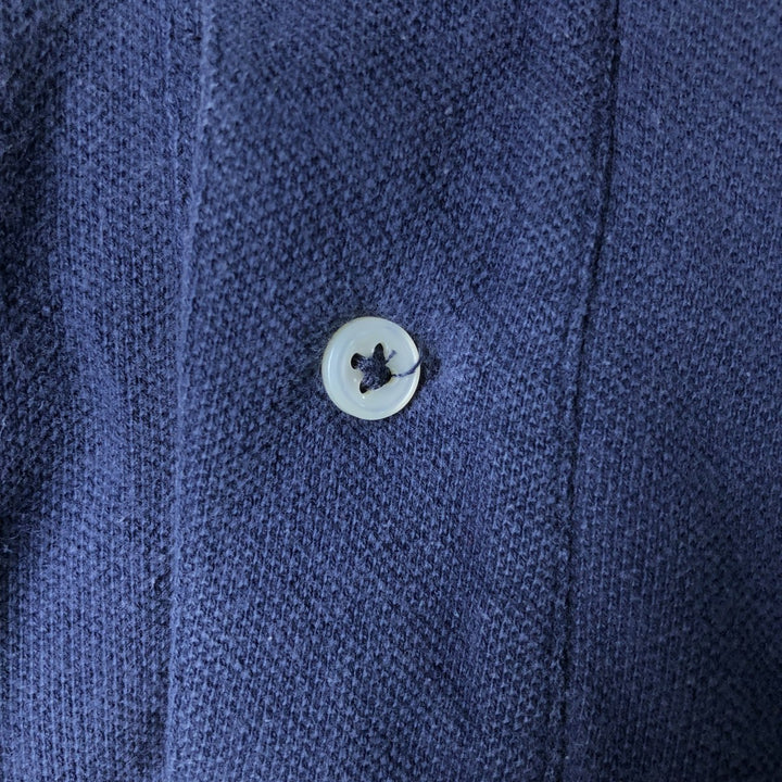 Ralph Lauren POLO by Ralph Lauren short sleeve polo shirt, men's XL size cotton navy blue type Vintage Second Hand