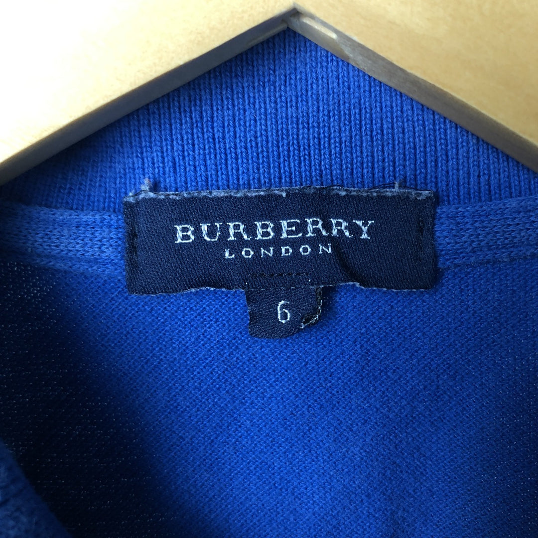 Burberry's LONDON short-sleeved polo shirt, men's size L cotton blue type Vintage Second Hand