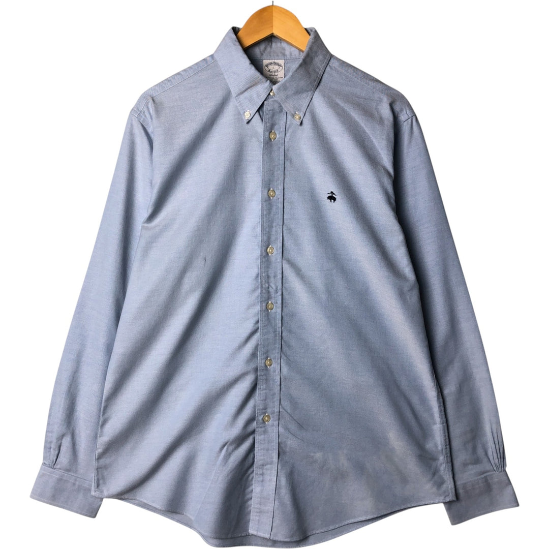 Brooks Brothers Est.1818 Long Sleeve Button-Down Shirt, Men's Size L Supima Cotton blue type Vintage Second Hand