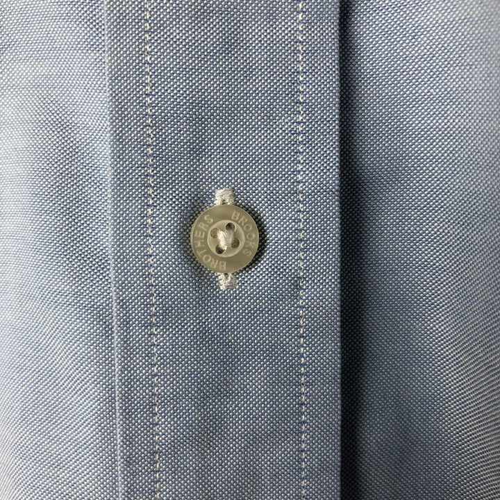 Brooks Brothers Est.1818 Long Sleeve Button-Down Shirt, Men's Size L Supima Cotton blue type Vintage Second Hand