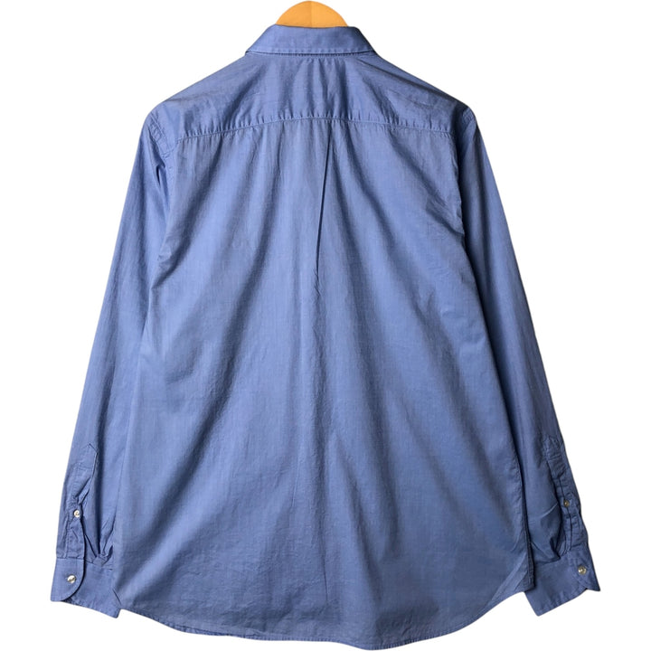 Lacoste Slim Fit Wide Collar Long Sleeve Cotton Shirt, Size 44 (Men's L) cotton blue type Vintage Second Hand