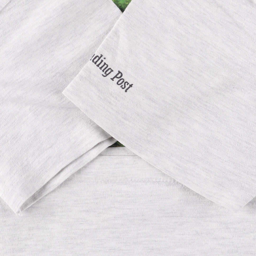 Vintage 1980'S Hanes Beefy-T Blue Tag Animal Print T-Shirt, Made in USA, Men's Size Small cotton gray type Vintage Second Hand