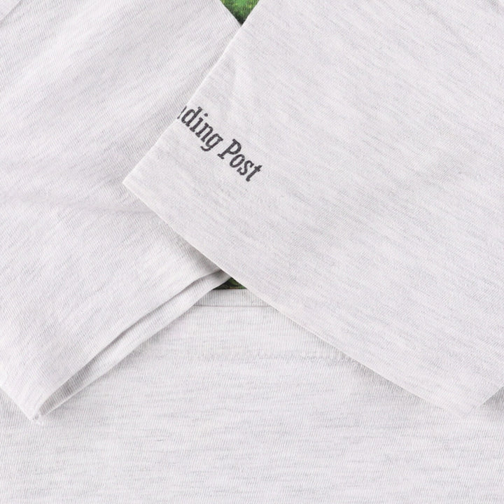 Vintage 1980'S Hanes Beefy-T Blue Tag Animal Print T-Shirt, Made in USA, Men's Size Small cotton gray type Vintage Second Hand