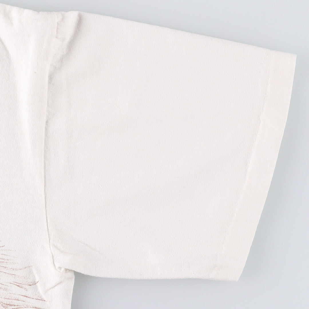 Vintage 90'S Anvil Horse Print Animal T-Shirt, Made in USA, Men's Size Small cotton white type Vintage Second Hand