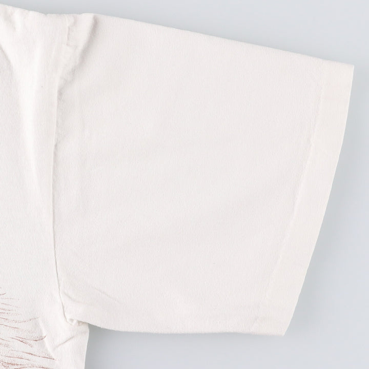 Vintage 90'S Anvil Horse Print Animal T-Shirt, Made in USA, Men's Size Small cotton white type Vintage Second Hand