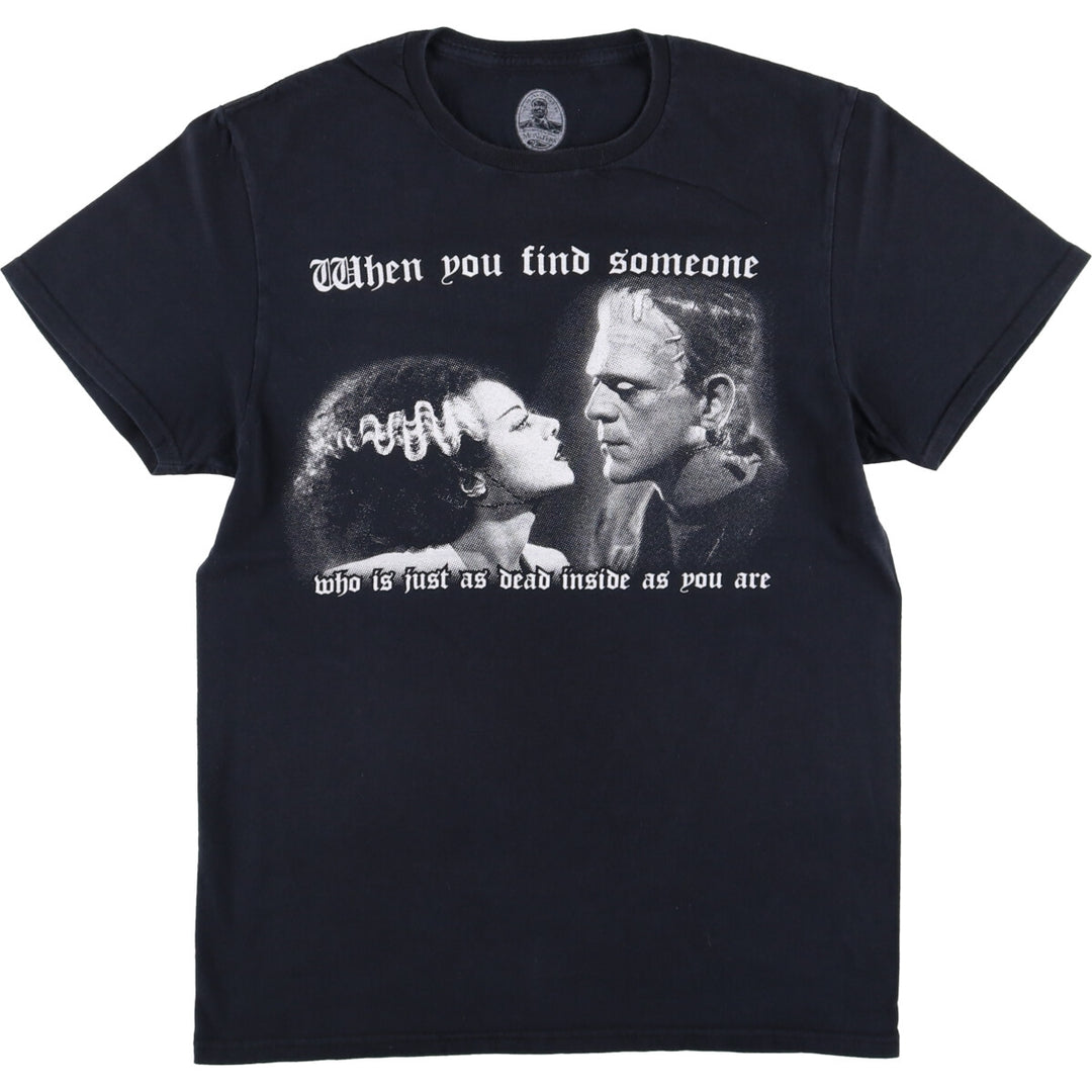 Bride of Frankenstein Movie T-Shirt, Men's, Size Small cotton black type Vintage Second Hand