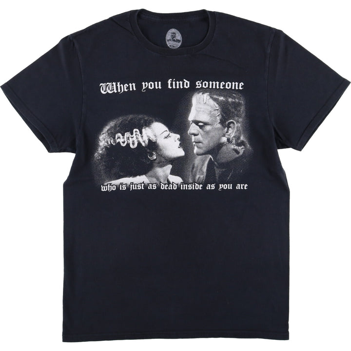 Bride of Frankenstein Movie T-Shirt, Men's, Size Small cotton black type Vintage Second Hand