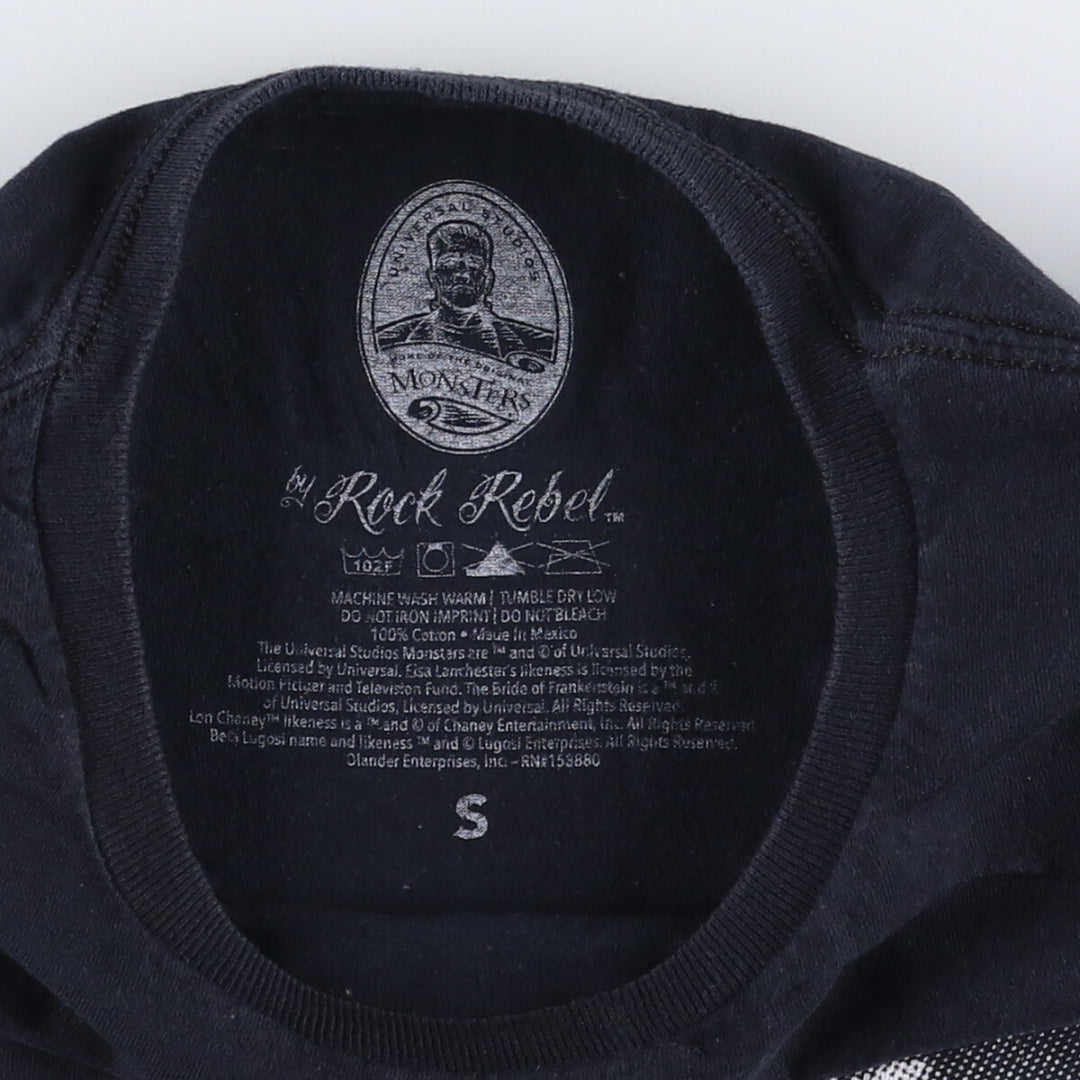 Bride of Frankenstein Movie T-Shirt, Men's, Size Small cotton black type Vintage Second Hand