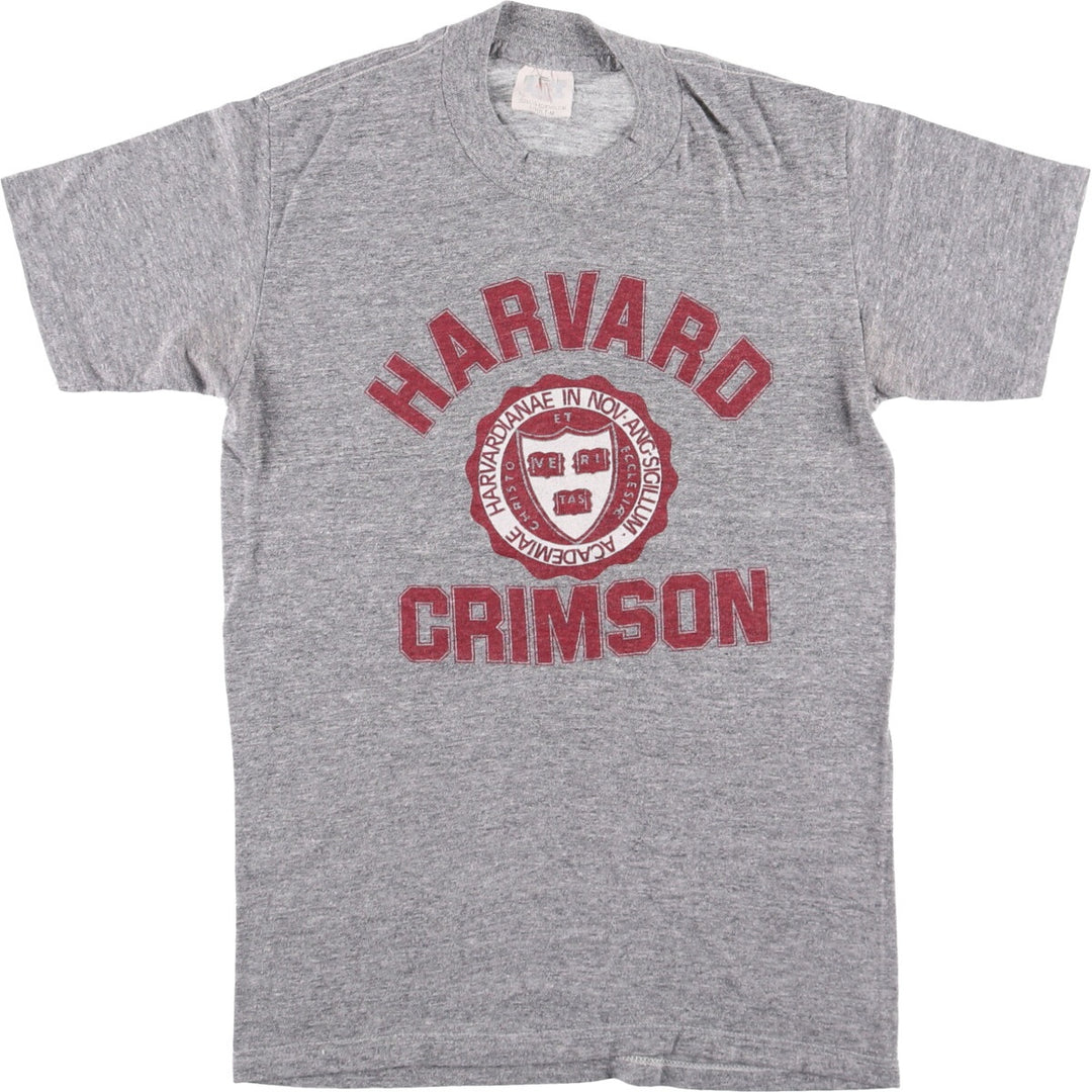 Vintage 1980s-1990'S TNT HARVARD Harvard University Triple Print College T-Shirt, Women's Size Medium polyester gray type Vintage Second Hand