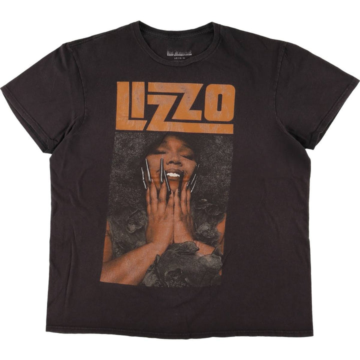 LIZZO Rap T-shirt, Men's Size L cotton black type Vintage Second Hand