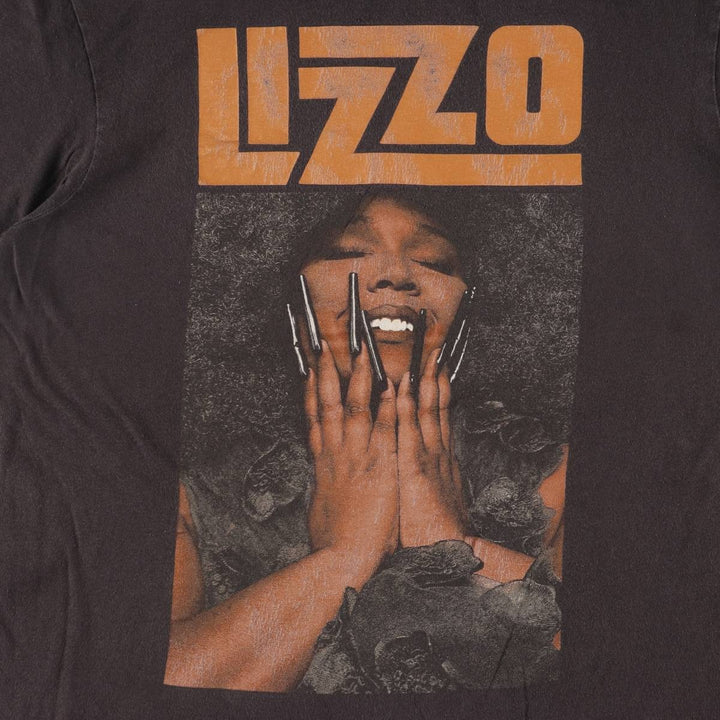 LIZZO Rap T-shirt, Men's Size L cotton black type Vintage Second Hand