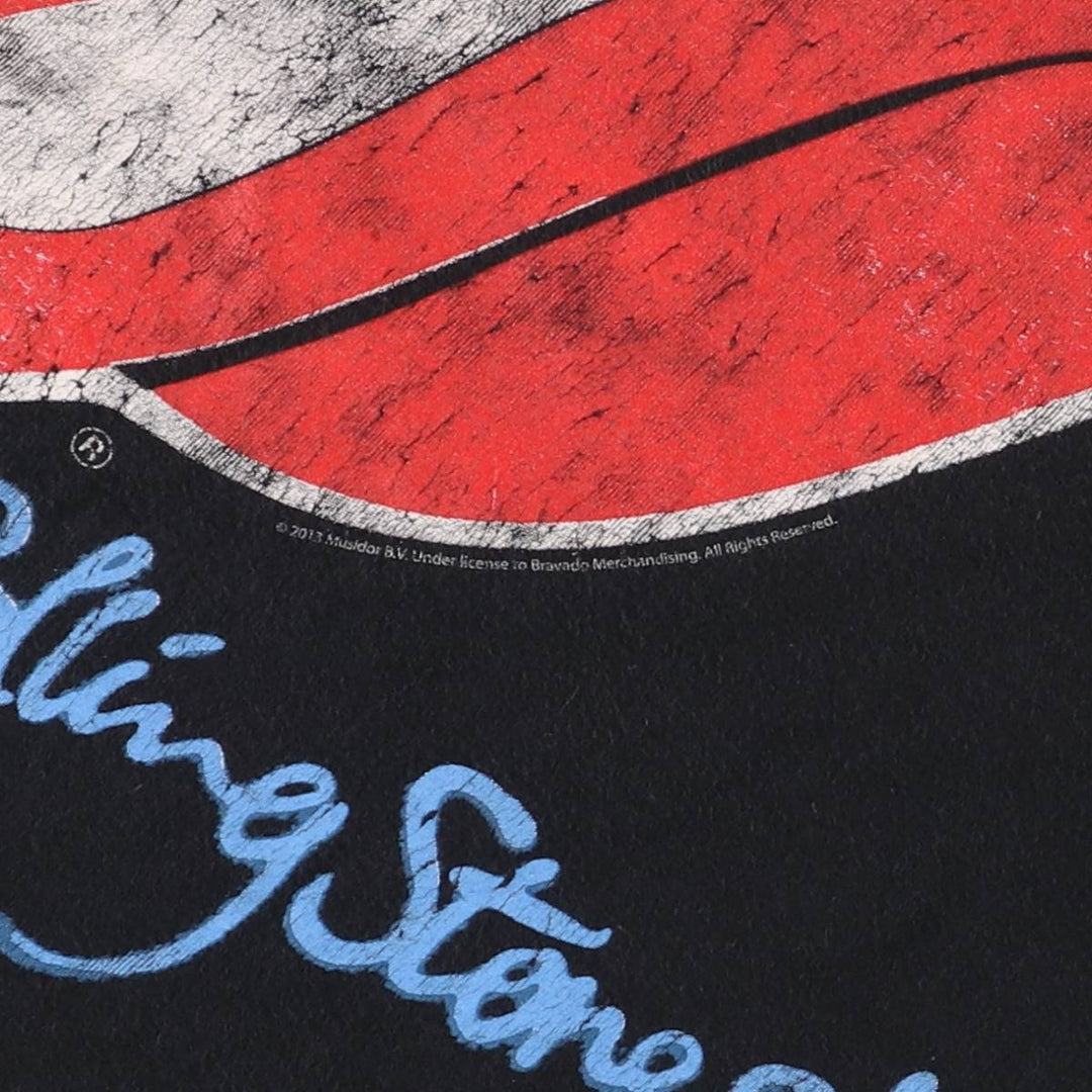 The Rolling Stones Band T-shirt, Men's M size cotton black type Vintage Second Hand