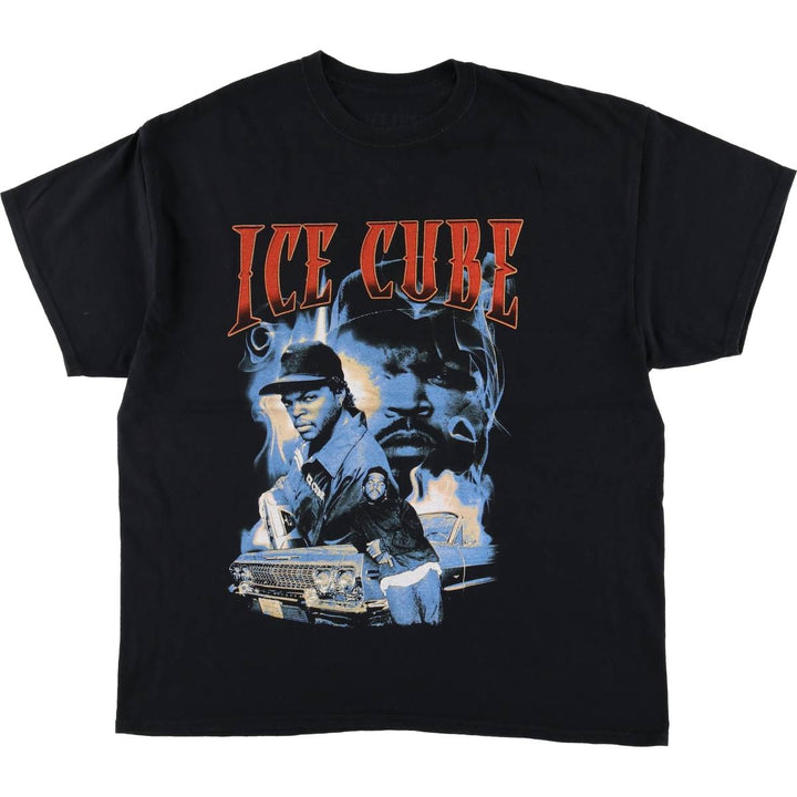 ICE CUBE Rap T-shirt, Men's XL size cotton black type Vintage Second Hand