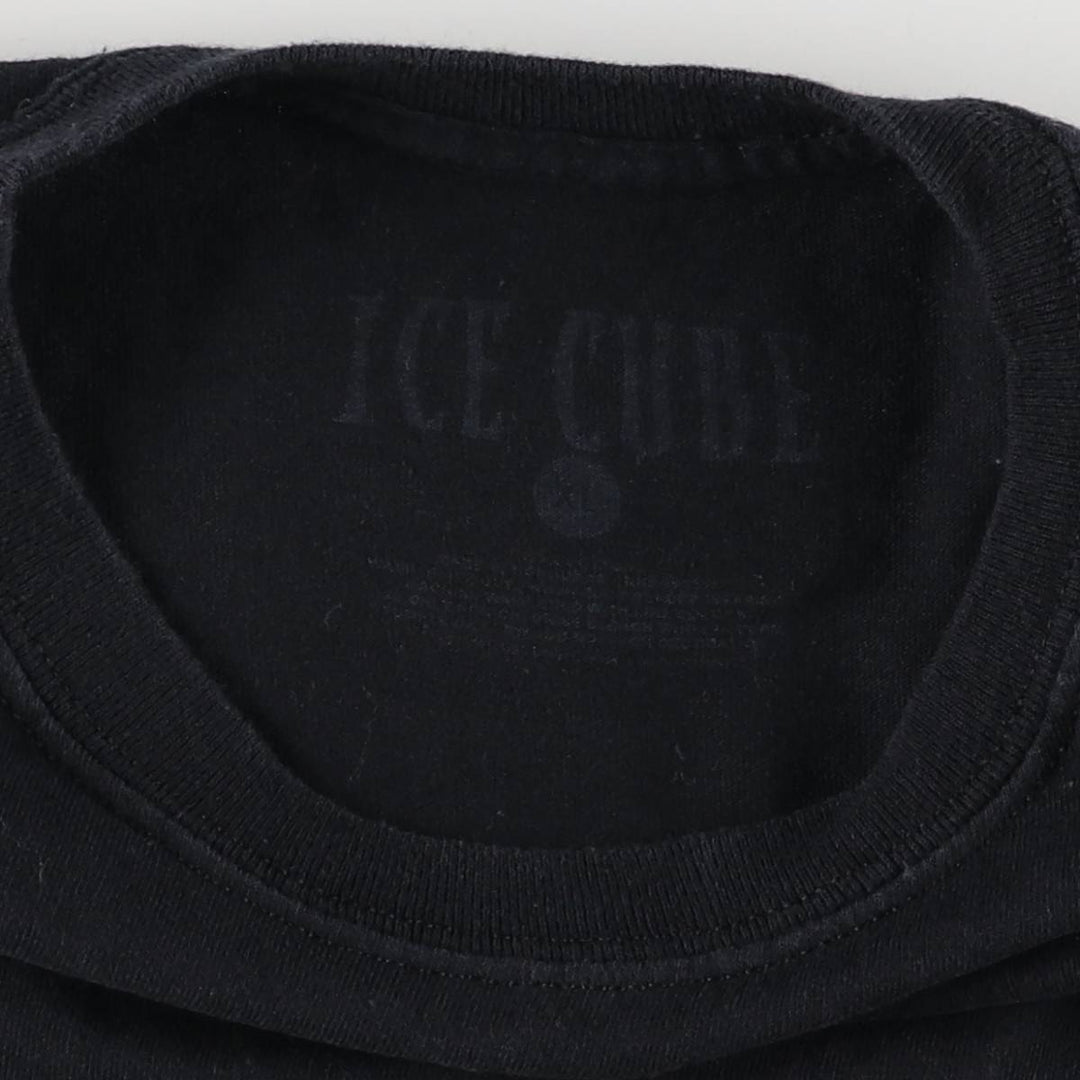 ICE CUBE Rap T-shirt, Men's XL size cotton black type Vintage Second Hand