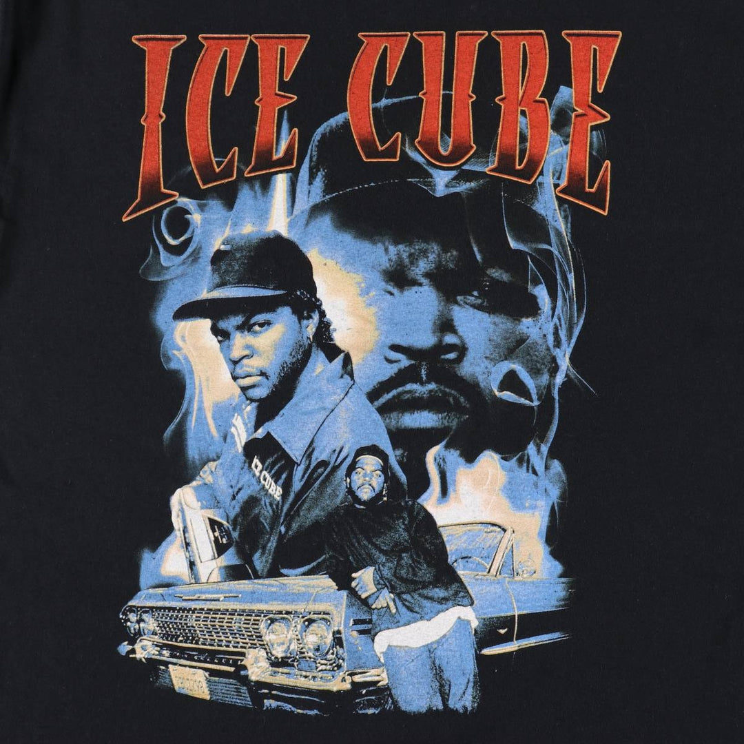 ICE CUBE Rap T-shirt, Men's XL size cotton black type Vintage Second Hand