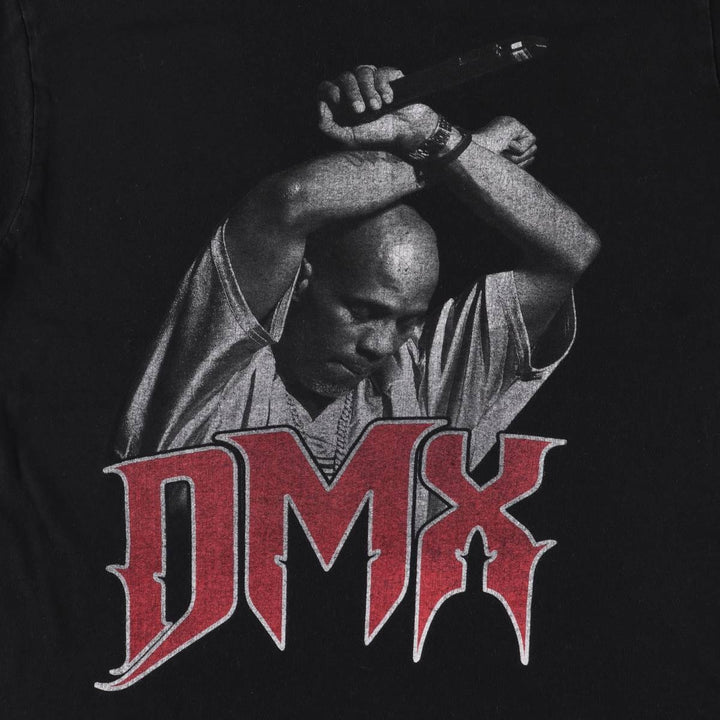 DMX Rap T-shirt, Men's M size cotton black type Vintage Second Hand