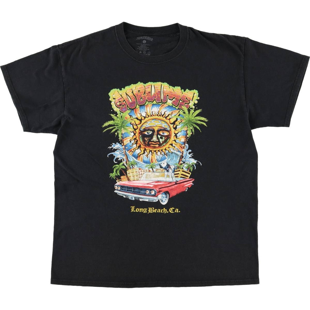 SUBLIME Band T-shirt, Men's L size cotton black type Vintage Second Hand