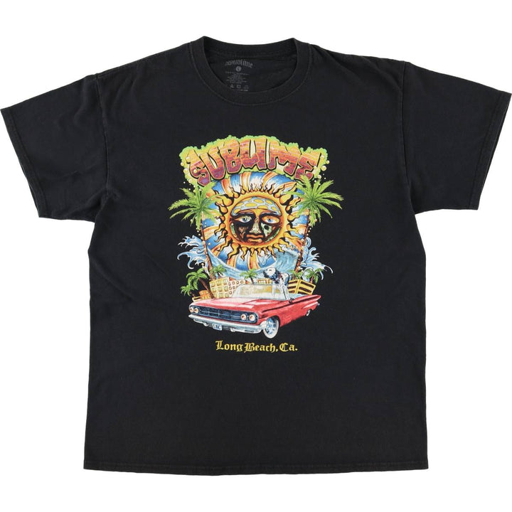 SUBLIME Band T-shirt, Men's L size cotton black type Vintage Second Hand