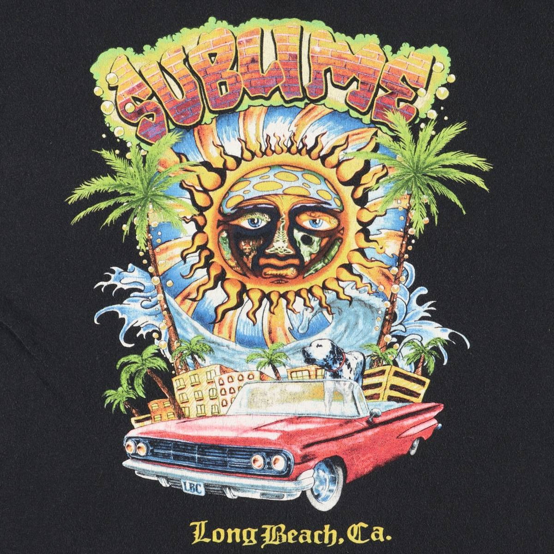 SUBLIME Band T-shirt, Men's L size cotton black type Vintage Second Hand
