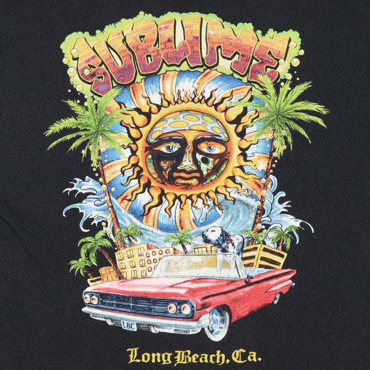 SUBLIME Band T-shirt, Men's L size cotton black type Vintage Second Hand