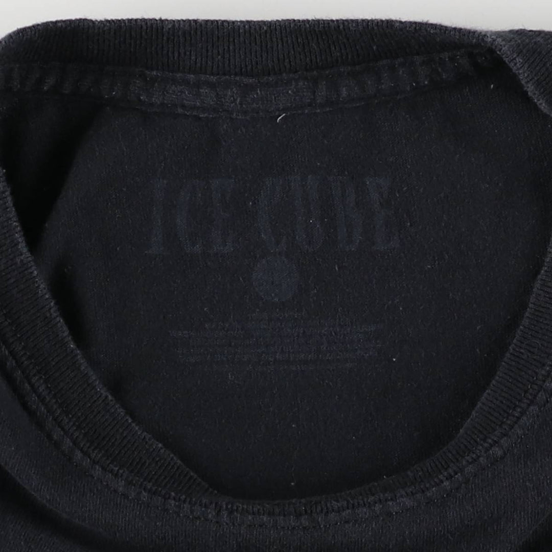 ICE CUBE Rap T-shirt, Men's L size cotton black type Vintage Second Hand