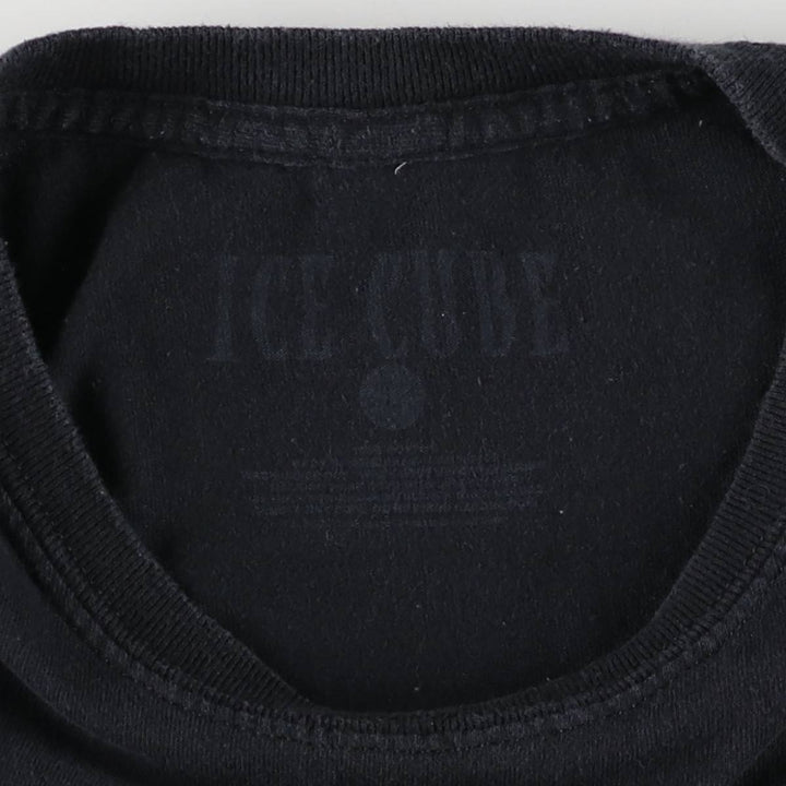 ICE CUBE Rap T-shirt, Men's L size cotton black type Vintage Second Hand
