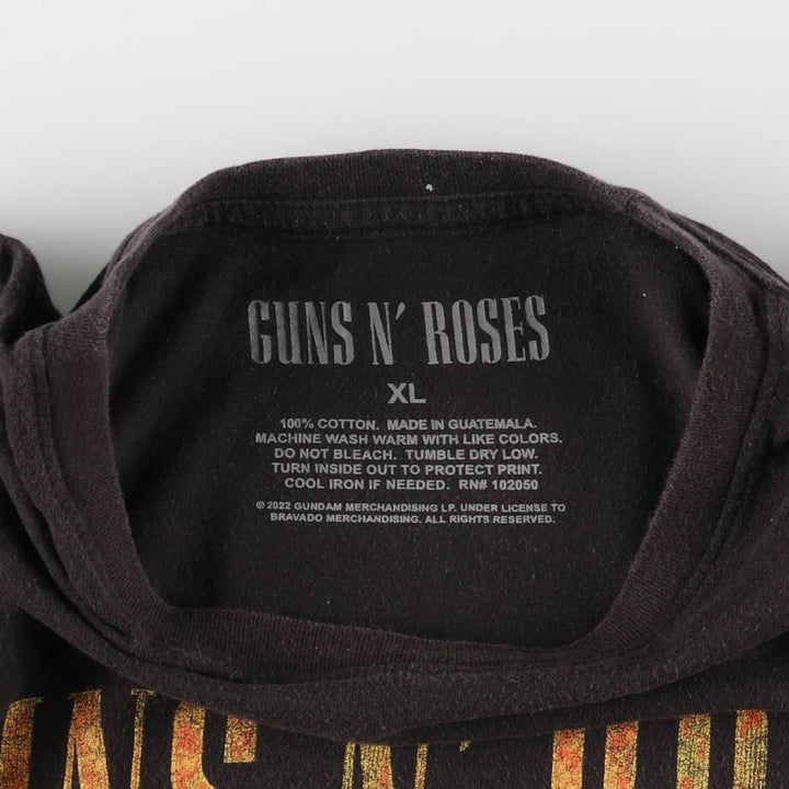 GUNS N' ROSES Guns N' Roses Band T-Shirt Band Tee Men's XL cotton Charcoal Vintage Second Hand