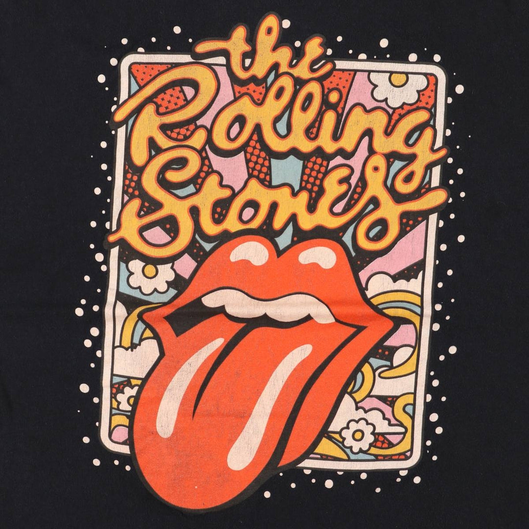 The Rolling Stones Band T-shirt, Men's XL cotton black type Vintage Second Hand