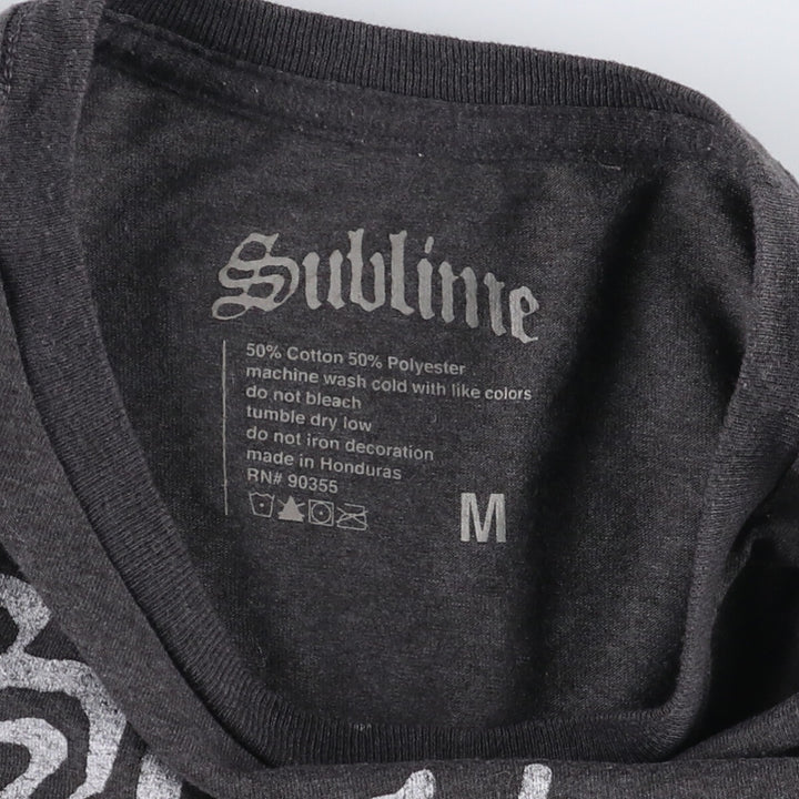SUBLIME Band T-shirt, Men's M size cotton Charcoal Vintage Second Hand