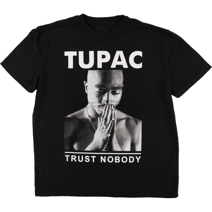 2pac Rap T-shirt, Men's XL size unclear black type Vintage Second Hand