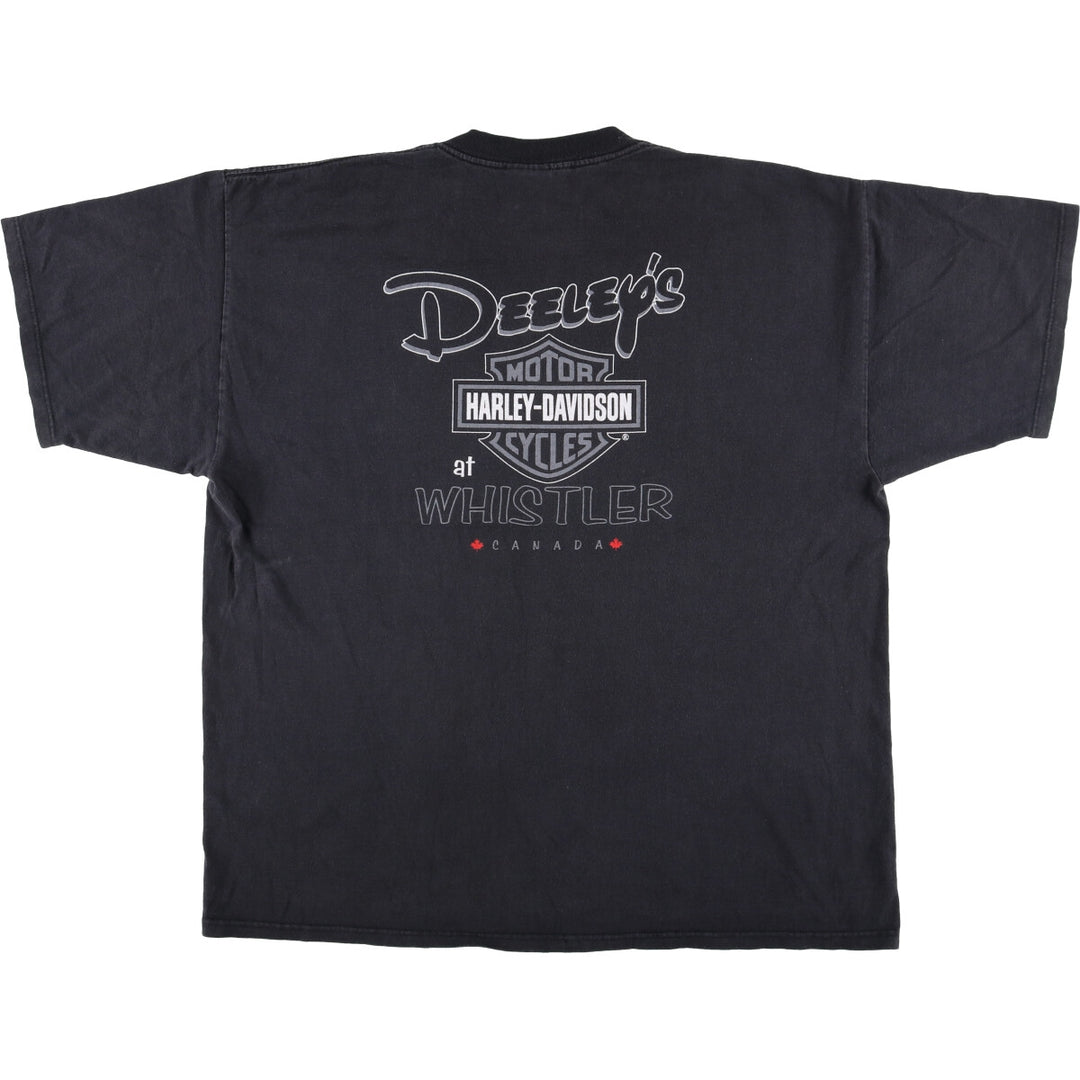 90'S Harley-Davidson Motorcycle T-Shirt, Made in Canada, Men's XXL cotton black type Vintage Second Hand