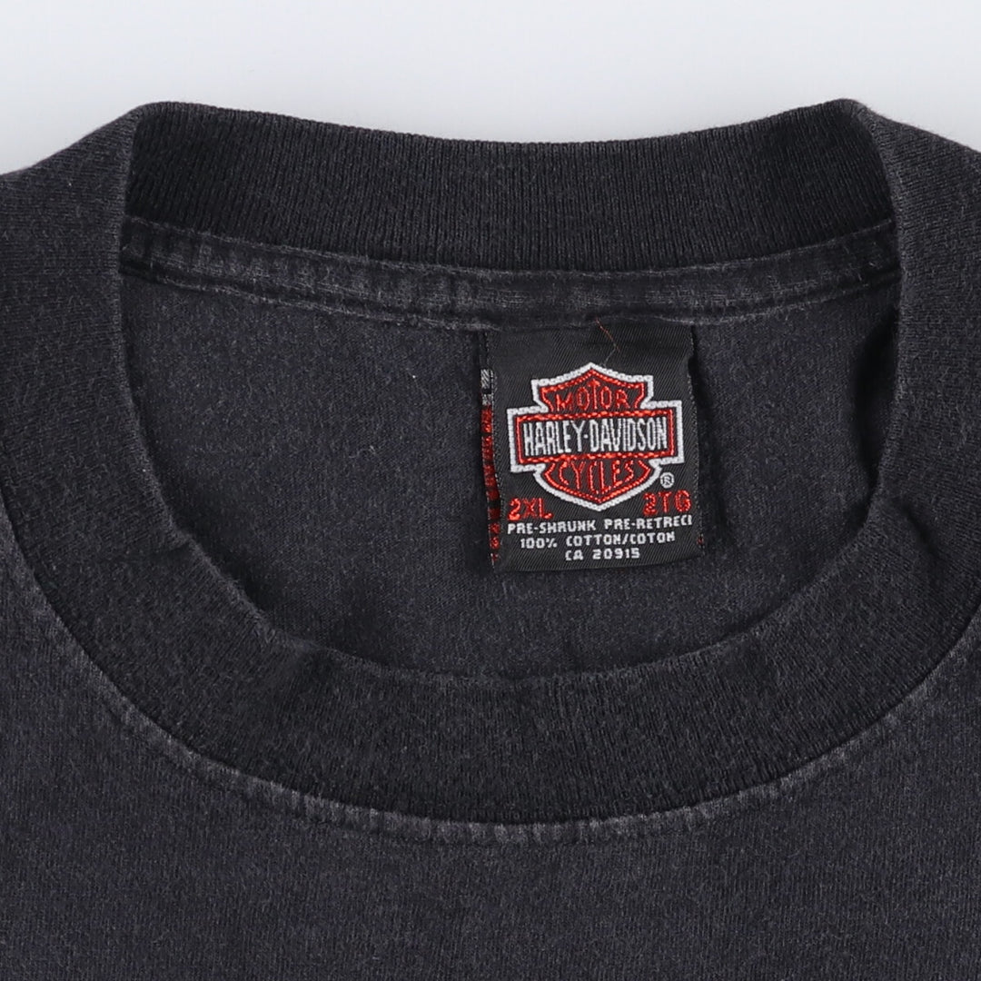90'S Harley-Davidson Motorcycle T-Shirt, Made in Canada, Men's XXL cotton black type Vintage Second Hand