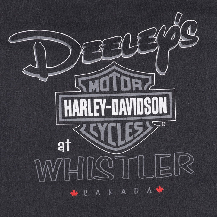 90'S Harley-Davidson Motorcycle T-Shirt, Made in Canada, Men's XXL cotton black type Vintage Second Hand