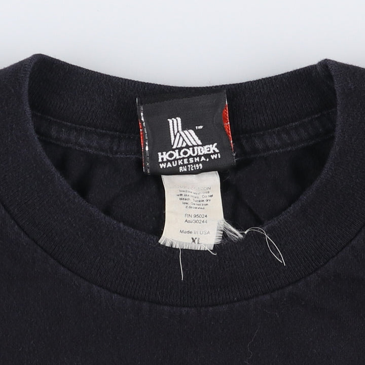 00'S Harley-Davidson Motorcycle Bike T-shirt Made in USA Men's XL cotton black type Vintage Second Hand