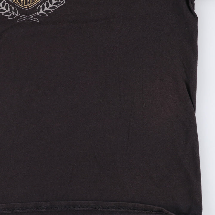 Harley-Davidson Eagle Pattern Skull Pattern Motorcycle Bike T-Shirt Men's XXL cotton black type Vintage Second Hand