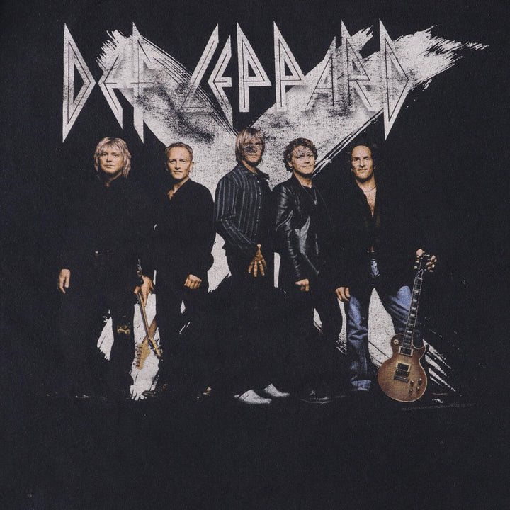 2000'S Alstyle Def Leppard Band T-Shirt, Made in USA, Men's Size L cotton black type Vintage Second Hand