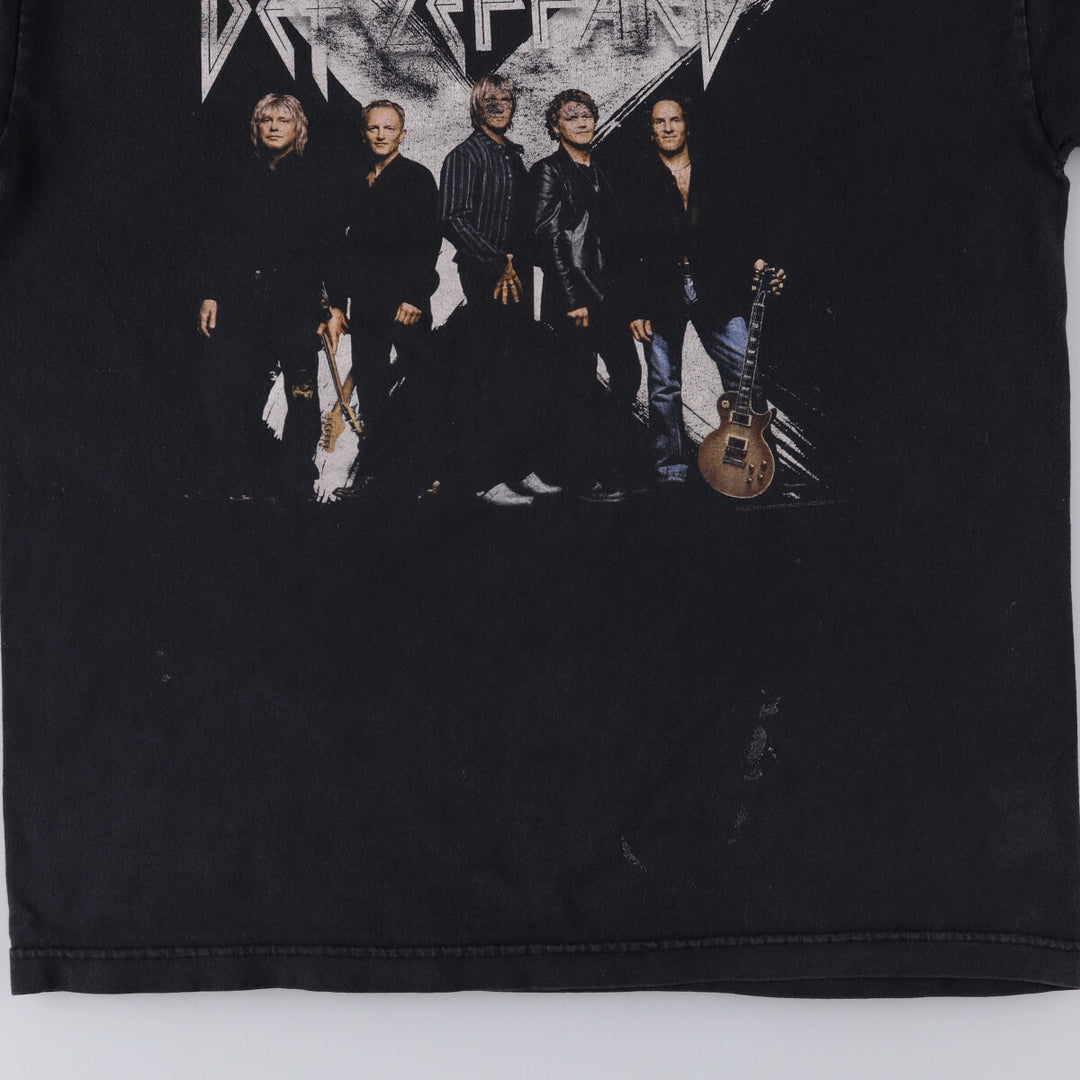 2000'S Alstyle Def Leppard Band T-Shirt, Made in USA, Men's Size L cotton black type Vintage Second Hand