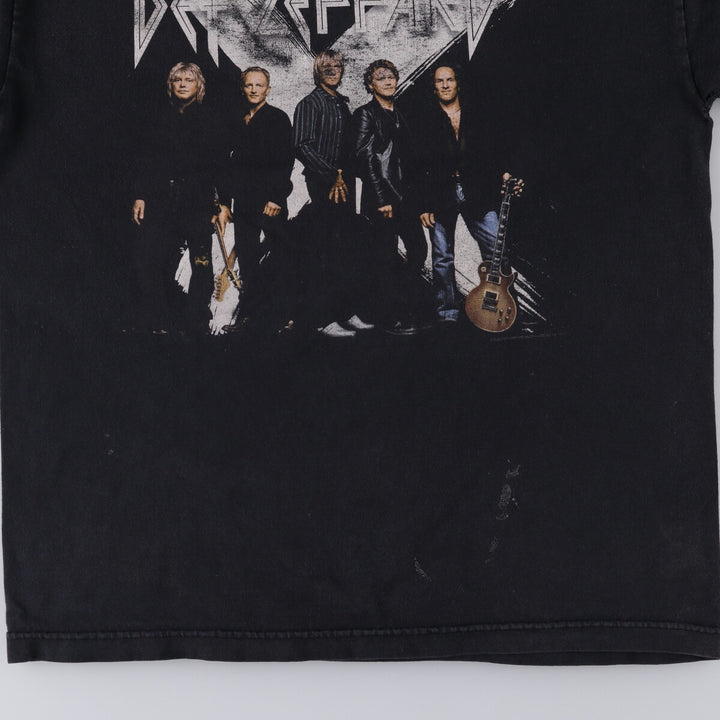 2000'S Alstyle Def Leppard Band T-Shirt, Made in USA, Men's Size L cotton black type Vintage Second Hand