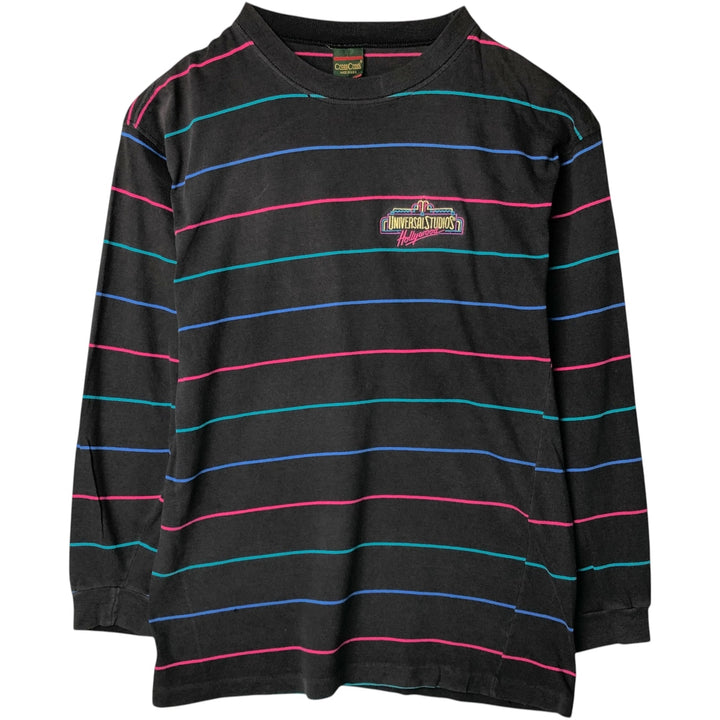 Vintage 90'S Cross Creek Universal Studios long-sleeved T-shirt, Made in USA, Men's Size Medium unclear black type Vintage Second Hand
