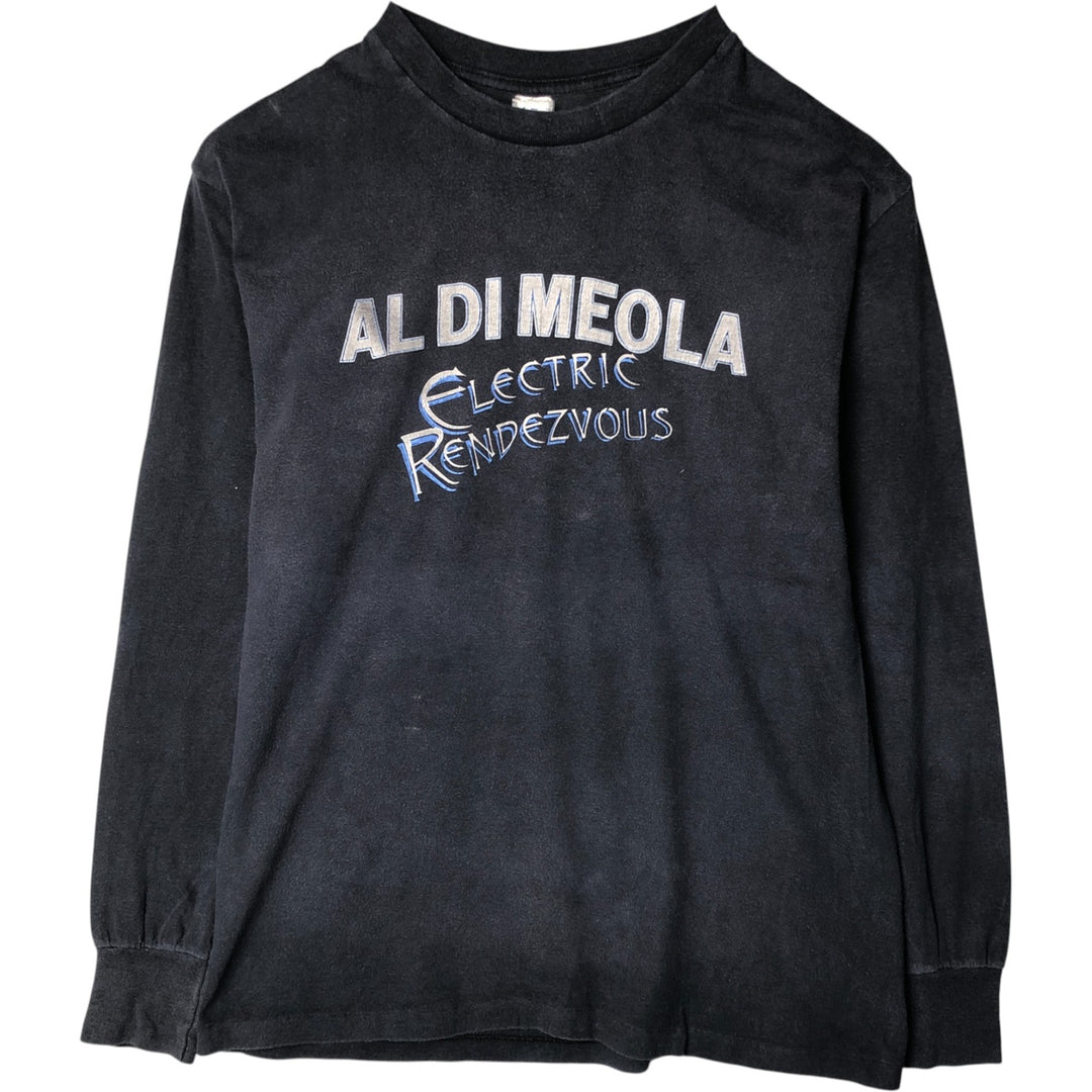 Vintage 80'S AdTEES Electric Rendezvous Long Sleeve Band T-Shirt, Made in USA, Men's Size Medium cotton navy blue type Vintage Second Hand