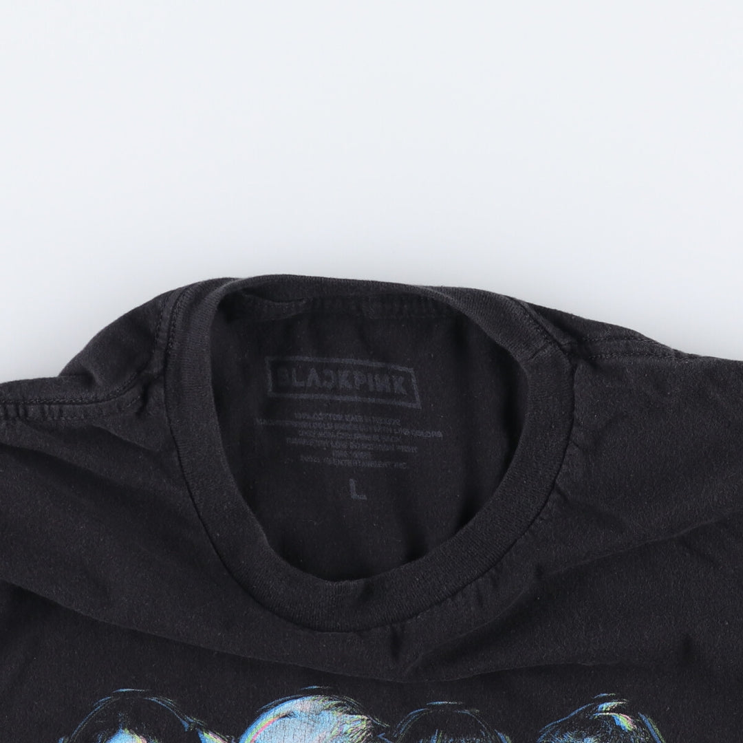 BLACKPINK Black Pink Band T-shirt, Women's Size L cotton black type Vintage Second Hand