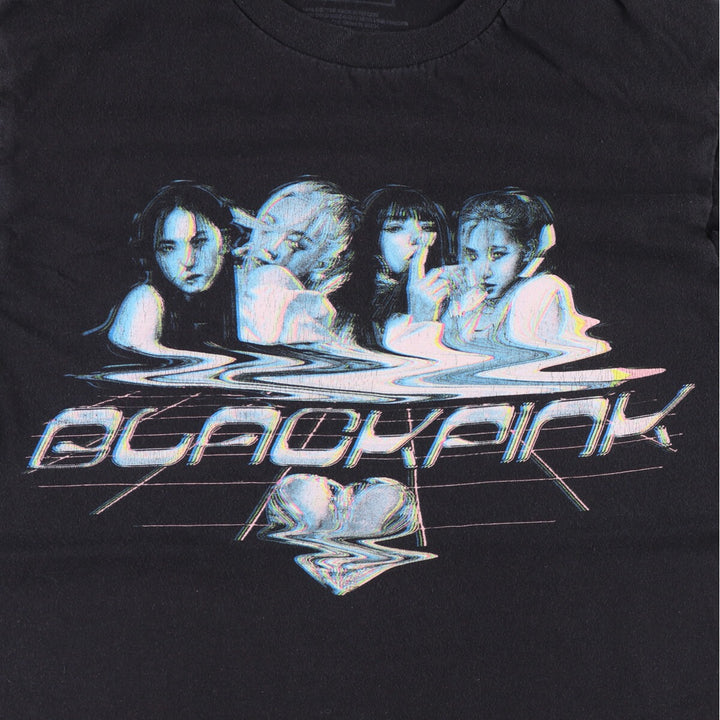 BLACKPINK Black Pink Band T-shirt, Women's Size L cotton black type Vintage Second Hand
