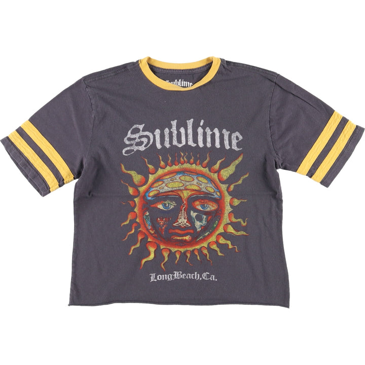 SUBLIME Cut-Off Band T-Shirt, Women's Size Medium cotton Charcoal Vintage Second Hand