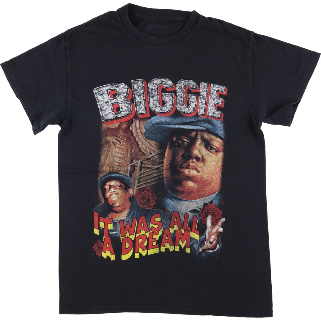 THE NOTORIUS BIG Rap T-shirt, Women's Size Small cotton black type Vintage Second Hand