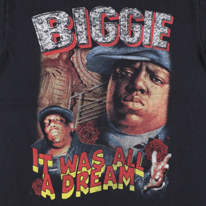 THE NOTORIUS BIG Rap T-shirt, Women's Size Small cotton black type Vintage Second Hand