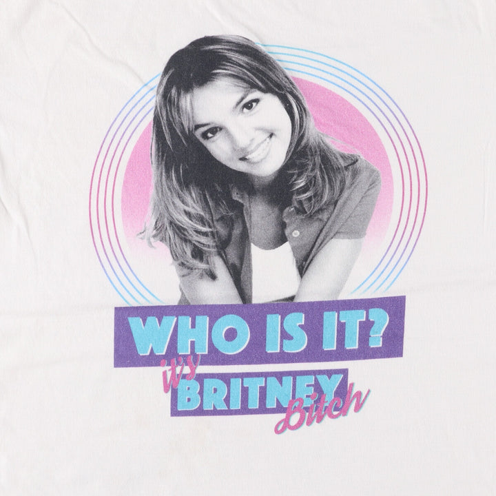 PORT and COMPANY Britney Spears Band T-Shirt, Men's Size Medium cotton white type Vintage Second Hand